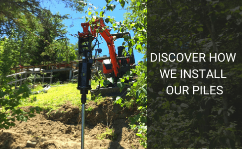 Image installation of helical pile