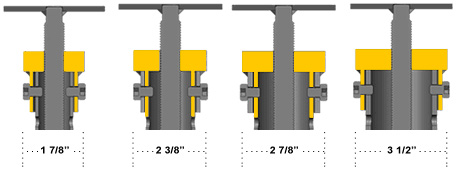 different sizes of helical screw piles