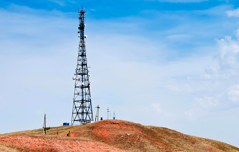 cellphone tower foundation on helical screw piles