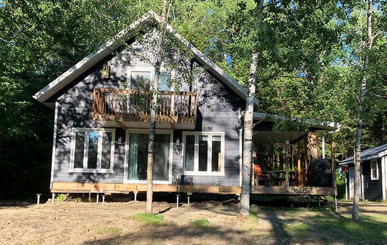 fondation chalet sur pieux vissés