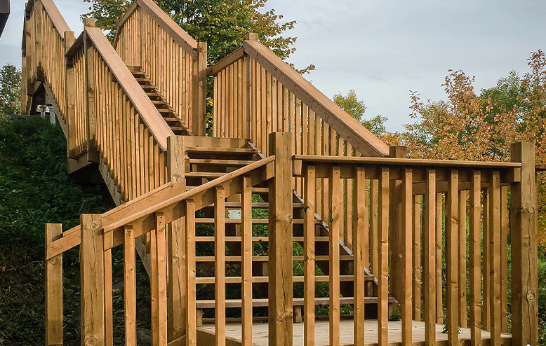 fondation pour escalier extérieur d'une qualité supérieure pieux hélicoïdaux