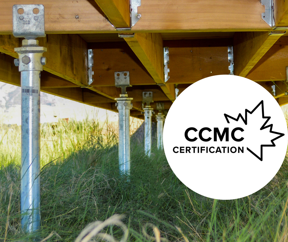 Certificate of Compliance for installation and allowable loads CCMC for helical piles