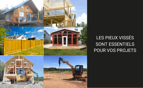 différents applications de pieux vissés