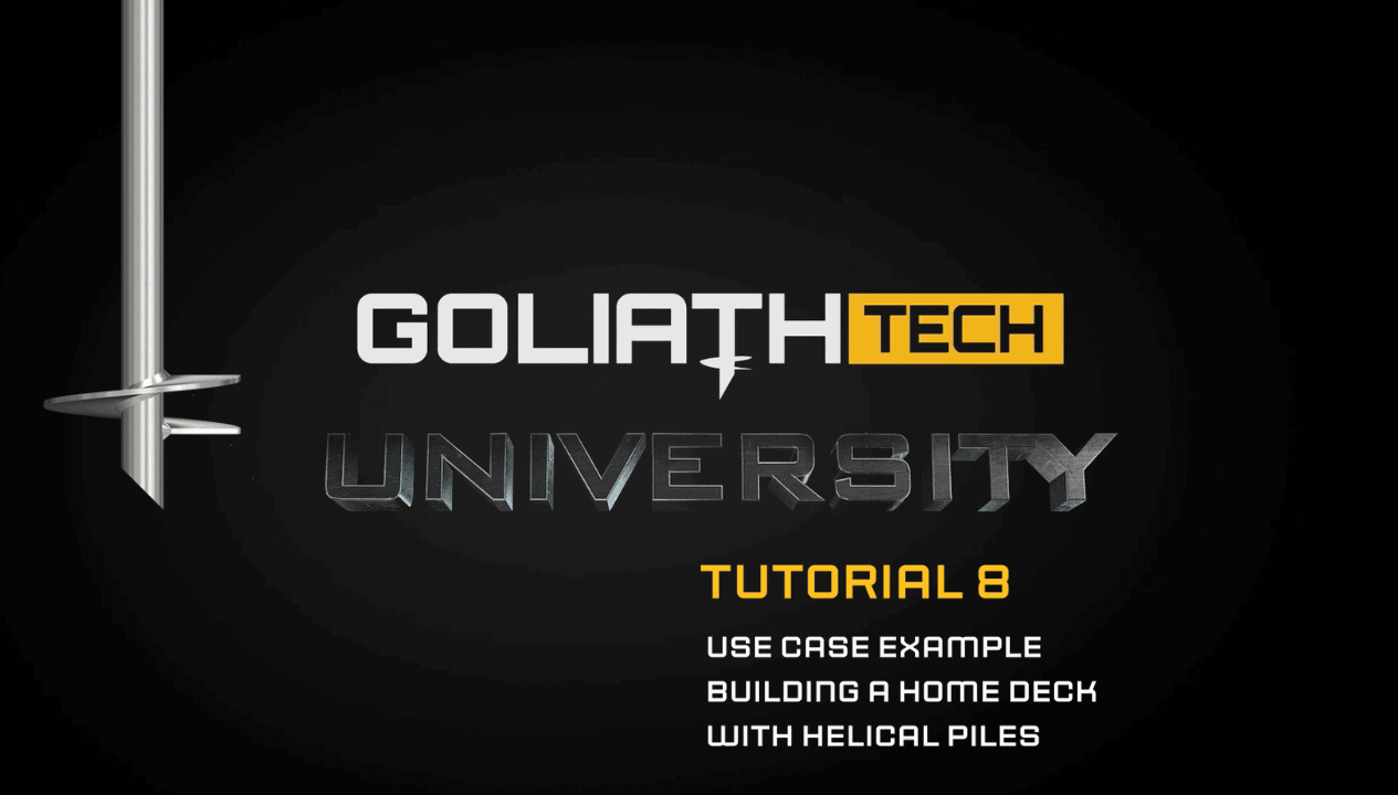 GoliathTech University Tutorial 8 banner